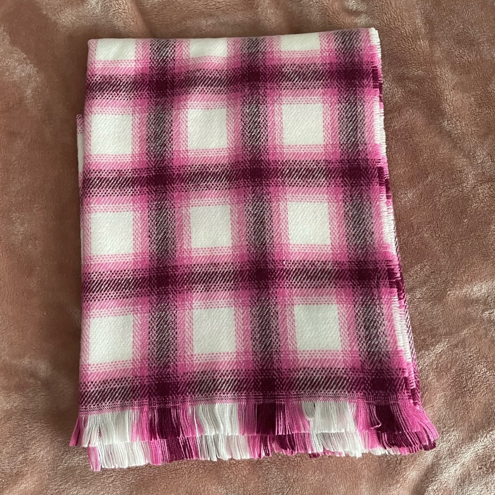 Gap Pink Plaid Scarf
